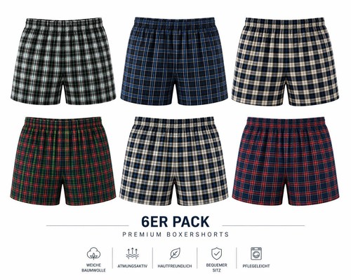 Herren boxershorts 6er pack - 6er,